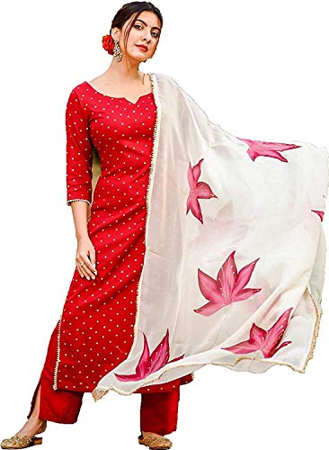GoSriKi Women's Raspberry Handpainted Suit Set