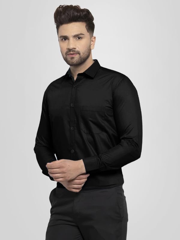Pinkmint Mens Cotton Soild Full Sleeve Spread Collar Casual Combo Formal Shirt