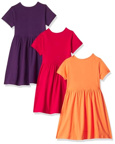 T2F Girls Printed Cotton Casual Knee-Length Dress(Pack Of 3)
