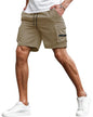 SMOWKLY Mens Cotton Casual Relaxed Regular Fit Camo Cargo Shorts || Drawstring & Elastic Waist Multi Pocket Summer Beach Hiking