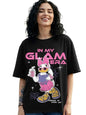 Bewakoof Official Disney Merchandise Daisy Duck Women Graphic Print Oversized Fit Half Sleeve Round Neck Cotton Jersey T-Shirt_6