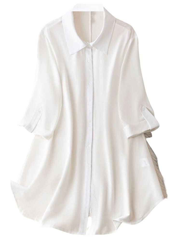 Om Sai Latest Creation Western Dress || Rayon Solid Button Front Shirt Dress For Women || Roll Tab Sleeve & Collared Neck Flared