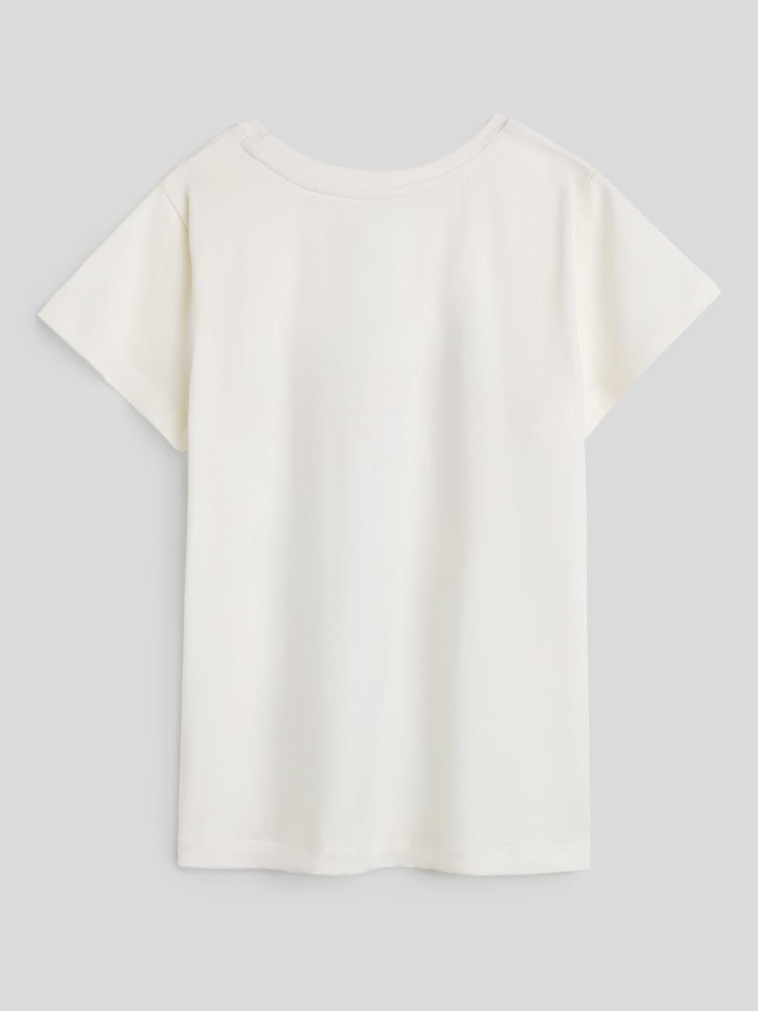 The Souled Store Official Jungle Book: Bare Necessities Girls Short Sleeves Round Neck White Graphic Printed Regular Fit Cotton