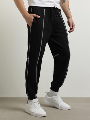 Nobero MenS Relaxed Sweatpants (1M-Bwjg-R0111_Black