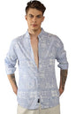 Dennis Lingo MenS| Blue| Full Sleeve| Spread Collar| Printed| Relaxed Fit| Casual Shirt