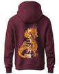 ADRO Mens Hoodies with Hail The Dragon Puff Backside Printed, 100% Cotton 340GSM. (H23-M-DRA-MR_Maroon_XL)