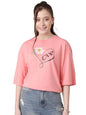 KOTTY Womens Cotton Blend Printed Oversized T-Shirts