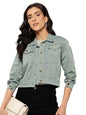 Aarika Womens Casual Wear Olive Green Colour Solid Denim Jacket-(S-L)-(Dn-W-Kg-03-Olive-M)