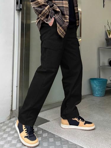 Greciilooks MenS Regular Casual Pants (Gl-Tp-1079_Black
