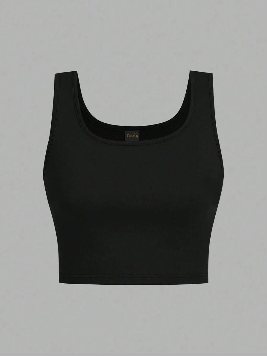 Toochki Top for Women | Lycra Top for Women | Crop Top for Women | Black White Beige Top for Women | Short Top for Women | Weste