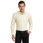 Turtle Men Giza Cotton Yellow Plain Slim Fit Full Sleeve Formal Shirt