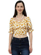 Kotty WomenS Casual Bishop Sleeve Printed Multicolor Top