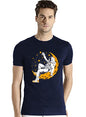 ADRO Astronaut Graphic Design Mens Printed T-Shirts (RNR-M-Moon-NB_Navy_XL)