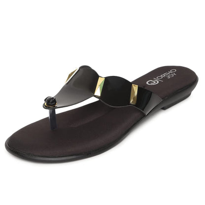 ORTHO JOY Fancy doctor slippers | Soft and stylish chappal for women | Comfortable flat sandals for women stylish