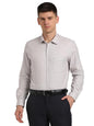 Turtle Men 100% Cotton Regular Grey Solid Full Sleeve Formal Shirt
