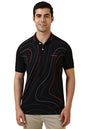 Allen Solly Men Printed Casual Cotton Polyester Polo Neck Protective Gear