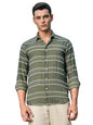 Thomas Scott Mens | Stripes | Long Sleeve | Spread Collar | Premium Polycoton Material | Slim Fit | Casual | Shirts for Men(TS1
