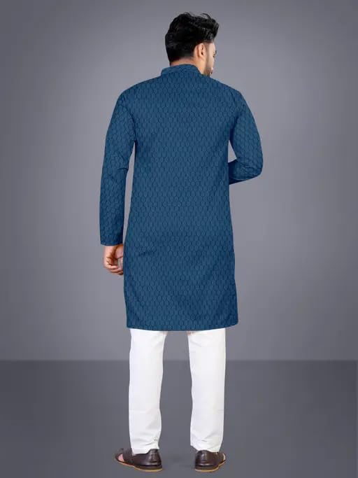 Trillmixa MenS Kurta || MenS Solid Cotton Blend Only Kurta Rama