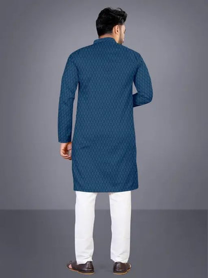 Trillmixa MenS Kurta || MenS Solid Cotton Blend Only Kurta Rama