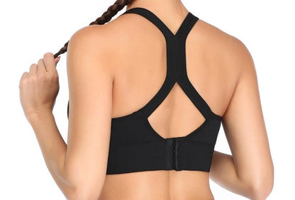 Fabme WomenS Nylon Blend Wire Free Modern Sports Padded Bra (Br0304_Black