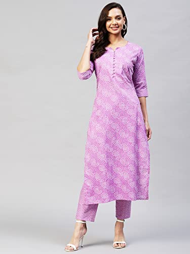 ANNI DESIGNER Cotton Women Kurta With Pant Pack Of 2