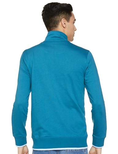 FYLTR Mens Casual Stand Collar Jacket With Rib Details - Full Zipper | Full Sleeve Branding | Casual Winterwear For Men