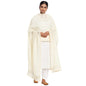 Fabindia Cotton Silk Embroidered Dupatta (Off White-Free Size-10711481)