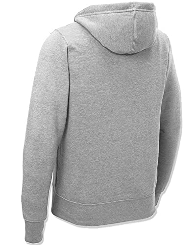 ADRO Men's Cotton Neck Hooded Sweatshirt (H21-M-BVV-GR_Grey)
