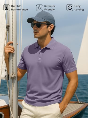Nobero MenS Solid Regular Fit Polo Shirt (1M-Twpo-R0002-Bl_Petunia