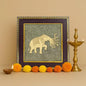 Astrotalk 7 Trunk Elephant on Raw Pyrite Frame | Vastu Item for Wealth & Success | Wall Decor Items Living Room | Raw Pyrite Frame for Wall | Gift for Man & Woman | 19x19x1 cm | 1 Piece