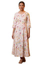 Aurelia Women? Floral Printed Lace Flared Pure Cotton Kurta | Lightweight Round Neck Kurta for Women Cotton | Floral Printed Kurta for Women | Soft & Breathable Regular Fit Kurta for Women