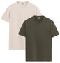 ADRO Mens T Shirts | Solid Tshirts for Men | Pure Cotton Lycra Fabric | 4 Way Stretch Smart tech Tshirt | Pack of 2 Round Neck T