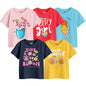 Bon Organik Girls Regular Fit T-Shirt (BON16107_Multi