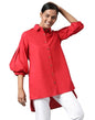 Fabindia WomenS Relaxed Tunic Shirt (200015701_Red