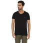 Turtle Men Essentials Black Solid V Neck T-Shirts