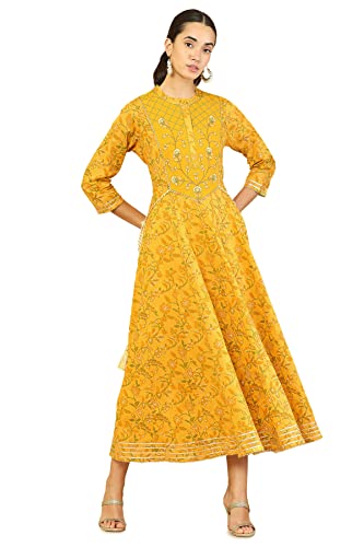 Soch Women's Cotton Regular Fit Printed Kurta