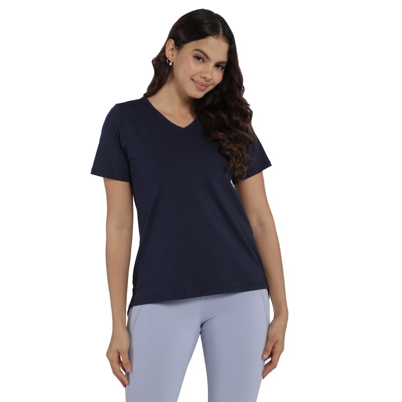 BlissClub Women The Last Tee - V Neck tee | Womens t-Shirt | 3/4 Sleeves | Last 750+ Washes | Cotton Tee