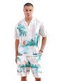 The Indian Garage Co Mens Regular Fit Tropical Print and Co-ords Set