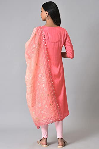 W for Woman Women's Viscose Kurta, Tight & Dupatta