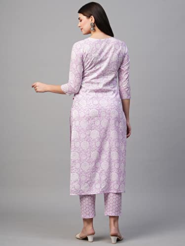ANNI DESIGNER Women Cotton Blend Kurta & Pant Pack Of 2