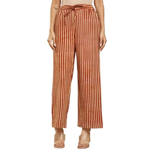 Fabindia WomenS Regular Pant (1036527Red_Red