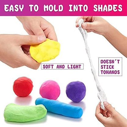 Eclet (Pack of 12) Air Dry Clay, Colorful Children Soft Clay, Creative Art Crafts, Gifts for Kids-Multi Color. Non-Toxic Modelin