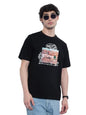 The Souled Store Looney Tunes: Road Runner Men and Boys Short Sleeves Round Neck Black Embroidered Cotton Relaxed Fit T-Shirts