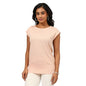 Move All Day Cap Sleeve Top, Cap Sleeve Detailing, Ribbed Hemline, 100% Cotton, Chic Workwear