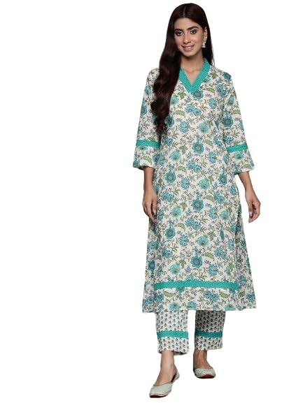 Varanga WomenS Silk Blend Solid Regular Kurta Set