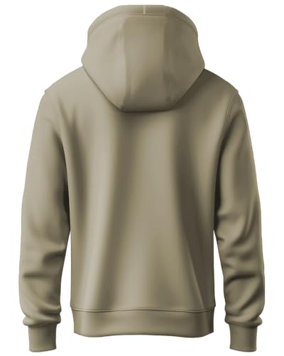 ADRO Men's Printed Hoodie, Size 16.5, Black, Model H24-PLN-BL, Comfortable Everyday Wear