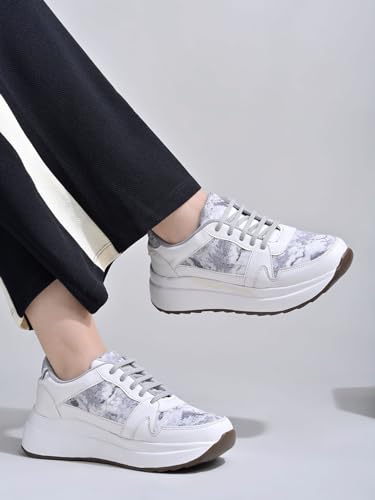 Shoetopia WomenS Flat Sneakers Grey