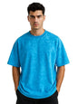 Veirdo Mens 100% Cotton Round Neck Oversized Baggy Fit Drop Shoulder Cozy Tie Dye Round Short Sleeve T-Shirt