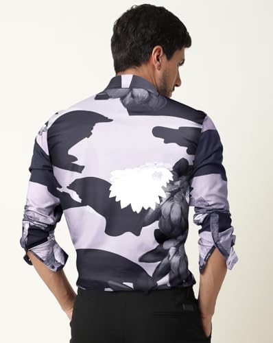 Noble Monk Mens Printed Regular Fit Casual Shirt | Full Sleeve | Multicolor| Stylish Shirt For Men