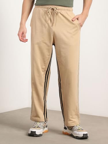 Nobero MenS Loose Track Pants (1M-Bwjg-R0162-Gr_Ginger Root